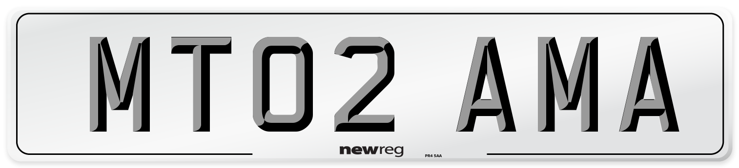 MT02 AMA Number Plate from New Reg